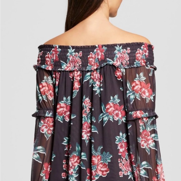 A+A Collection floral print off shoulder blouse NWT - Picture 2 of 5